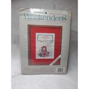 JCA Weekenders Counted Cross Stitch Kit Cathy I Shop 02760 Vintage 1991